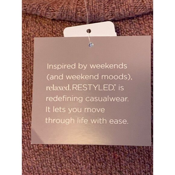 CJ Banks Cardigan Sweater Womens X 14W Mauve Tunic Drawstring Long Sleeve NEW - Picture 8 of 12